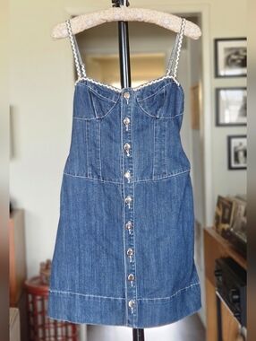 Denim Button-Front Sundress
